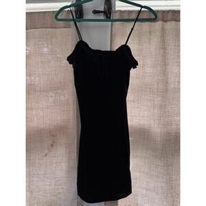 Urban Outfitters Black Velvet Mini Dress – Size XS